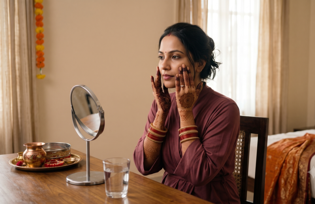 7-Day Karwa Chauth Glow-Up natural skin, hair and festive self-care journey